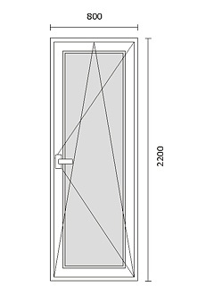Disegni infissi in PVC - Portafinestra pvc sistema Aluplast a ribalta profilo ideal 4000 Round Line (5 camere)